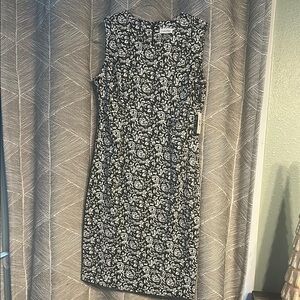 Calvin Klein Black and White Floral Dress